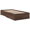 vidaXL Cadre de lit avec tiroirs sans matelas chêne marron 75x190 cm