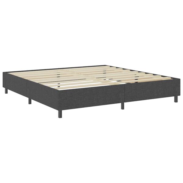 vidaXL Sommier &agrave; lattes de lit sans matelas gris tissu 200x200 cm