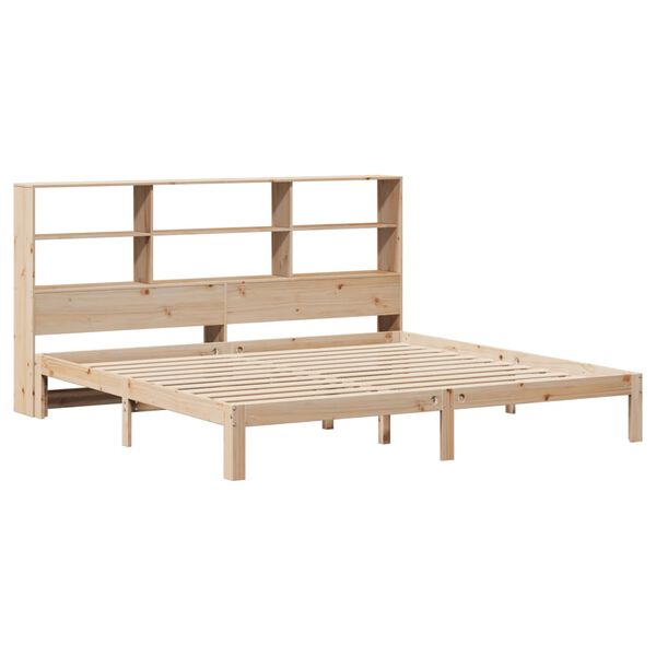 vidaXL Lit biblioth&egrave;que sans matelas 180x200 cm bois massif de pin