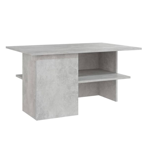 vidaXL Table basse gris b&eacute;ton 90x60x46,5 cm bois d'ing&eacute;nierie