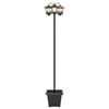 vidaXL Lampadaire &agrave; 3 t&ecirc;tes Noir 32 x 32 x 188 cm Aluminium et ABS