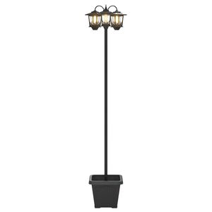 vidaXL Lampadaire &agrave; 3 t&ecirc;tes Noir 32 x 32 x 188 cm Aluminium et ABS