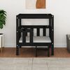 vidaXL Lit pour chien Noir 65,5x50,5x70 cm Bois de pin solide