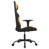 vidaXL Chaise de jeu de massage Noir et orange Tissu