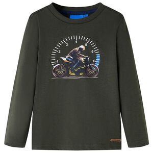 T-shirt enfants &agrave; manches longues kaki 104