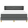 vidaXL Lit &agrave; ressorts avec matelas Gris fonc&eacute; 160 x 200 cm tissu
