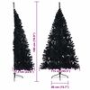 vidaXL Sapin de No&euml;l artificiel pr&eacute;-&eacute;clair&eacute; Noir 180 cm PVC