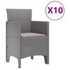 vidaXL Ensemble de salle à manger pour jardin 11 pcs Gris clair