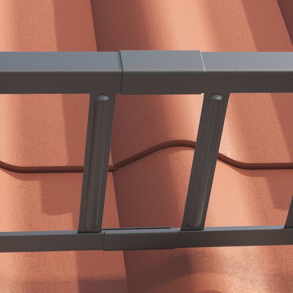 vidaXL Protection de neige pour toit Anthracite 1200 x 2,5 x 20 cm