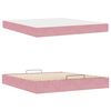vidaXL Cadre de lit avec matelas avec matelas 2 pcs Rose Velours