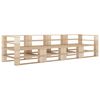 vidaXL Canapé palette à 4 places de jardin Bois