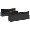 vidaXL Ensemble de canap&eacute; de jardin 9 pc Noir Poly rotin