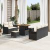 vidaXL Ensemble de canap&eacute; de jardin avec coussin 8 pcs Noir et Cr&egrave;me