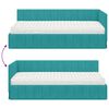 vidaXL Cadre de lit d'angle avec matelas 2 pcs Turquoise Velours