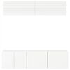 vidaXL Unités murales TV 6 pcs blanc bois d'ingénierie