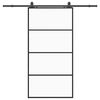 vidaXL Porte coulissante kit de quincaillerie noir 102,5x205 cm