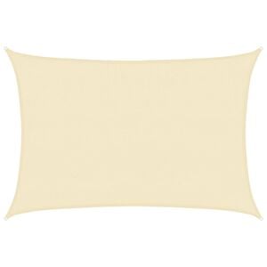 vidaXL Voile d'ombrage 160 g/m&sup2; Cr&egrave;me 4x5 m PEHD