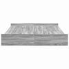vidaXL Cadre de lit avec rangement Gris Sonoma 140 x 190 cm