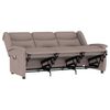 vidaXL Fauteuil de massage inclinable 3 places taupe tissu microfibre