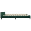 vidaXL Cadre de lit sans matelas vert fonc&eacute; 200x200 cm velours