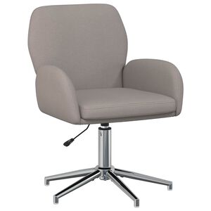 vidaXL Chaise de bureau pivotante Tissu 54 x 58 x 90 cm Taupe