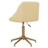 vidaXL Chaise pivotante de salle &agrave; manger Cr&egrave;me Velours