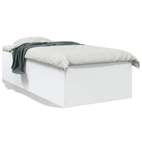 vidaXL Cadre de lit sans matelas blanc 75x190 cm