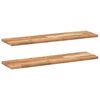 vidaXL &Eacute;tag&egrave;res flottantes 2 pcs 100x20x2 cm acacia massif &agrave; l'huile