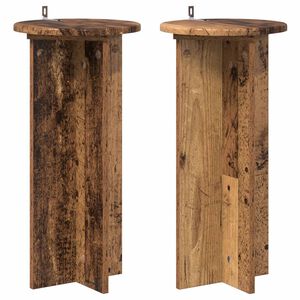 vidaXL Support de Plante 2 pcs Bois ancien 29,5 x 29,5 x 60 cm