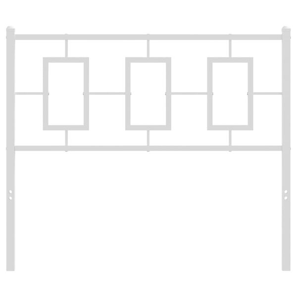 vidaXL T&ecirc;te de lit de remplacement m&eacute;tal blanc 100 cm