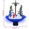 vidaXL Arbre de No&euml;l neigeux avec base de parapluie Bleu 75 cm PVC