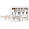 vidaXL Lit bibliothèque sans matelas blanc 150x200 cm bois pin massif