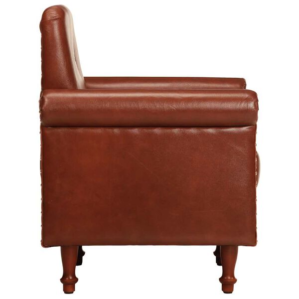vidaXL Chaise cabriolet marron cuir v&eacute;ritable