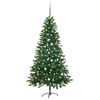 vidaXL Arbre de No&euml;l artificiel pr&eacute;-&eacute;clair&eacute; et boules 180 cm vert