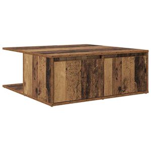 vidaXL Table basse Vieux bois 80 x 80 x 31 cm Bois d'ing&eacute;nierie