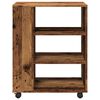 vidaXL Armoire à roulettes vieux bois 60x35x75 cm bois d'ingénierie