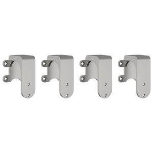 vidaXL Supports de d&eacute;rivation pour portes de grange 4 pcs rails plats