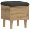vidaXL Banc de rangement avec coussin Ch&ecirc;ne artisanal 42 x 42 x 46 cm