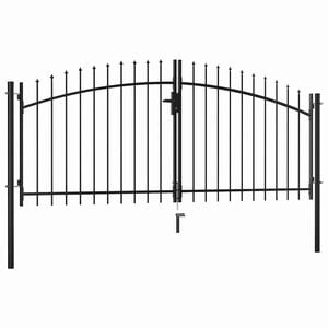 vidaXL Portail double Woerden avec pointe en forme de lance 299,5 x 149,5 cm
