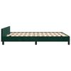 vidaXL Cadre de lit sans matelas vert fonc&eacute; 140x190 cm velours