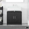 vidaXL Cabinet de salle de bain avec porte Chêne noir 63 x 29 x 55 cm