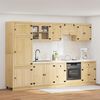 vidaXL Armoire avec tiroir avec &eacute;tag&egrave;re SKI 9 pcs Brun Miel Pin massif