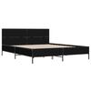 vidaXL Cadre de lit sans matelas noir 140x190 cm