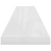 vidaXL &Eacute;tag&egrave;re murale flottante 4pcs Blanc brillant 120x23,5x3,8cm MDF