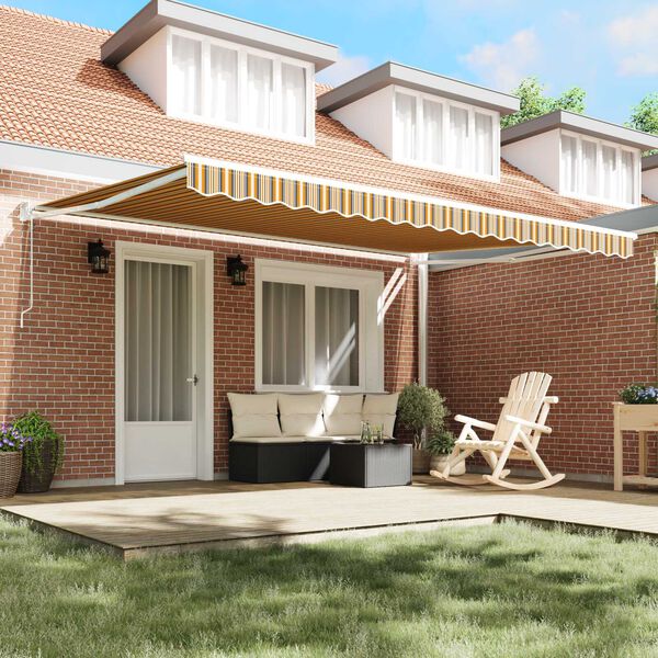 vidaXL Auvent R&eacute;tractable Multicolore 450 &times; 300 cm