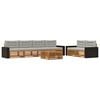 vidaXL Ensemble de canap&eacute;s d'ext&eacute;rieur 7 pcs Naturel et gris clair