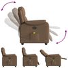 vidaXL Fauteuil de massage inclinable Marron Tissu