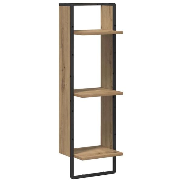 vidaXL &Eacute;tag&egrave;re Murale avec &eacute;tag&egrave;re Ch&ecirc;ne artisanal 30 x 25 x 100 cm