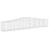 vidaXL Panier de gabions arqué 400x50x60/80 cm Fer galvanisé