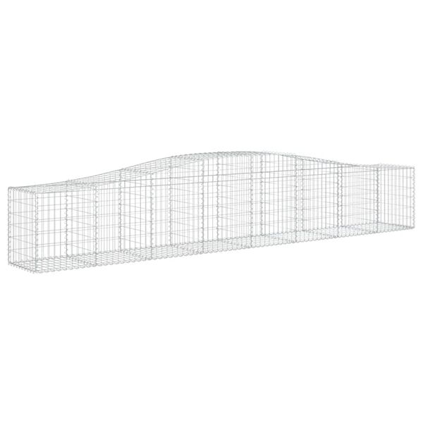 vidaXL Panier de gabions arqué 400x50x60/80 cm Fer galvanisé